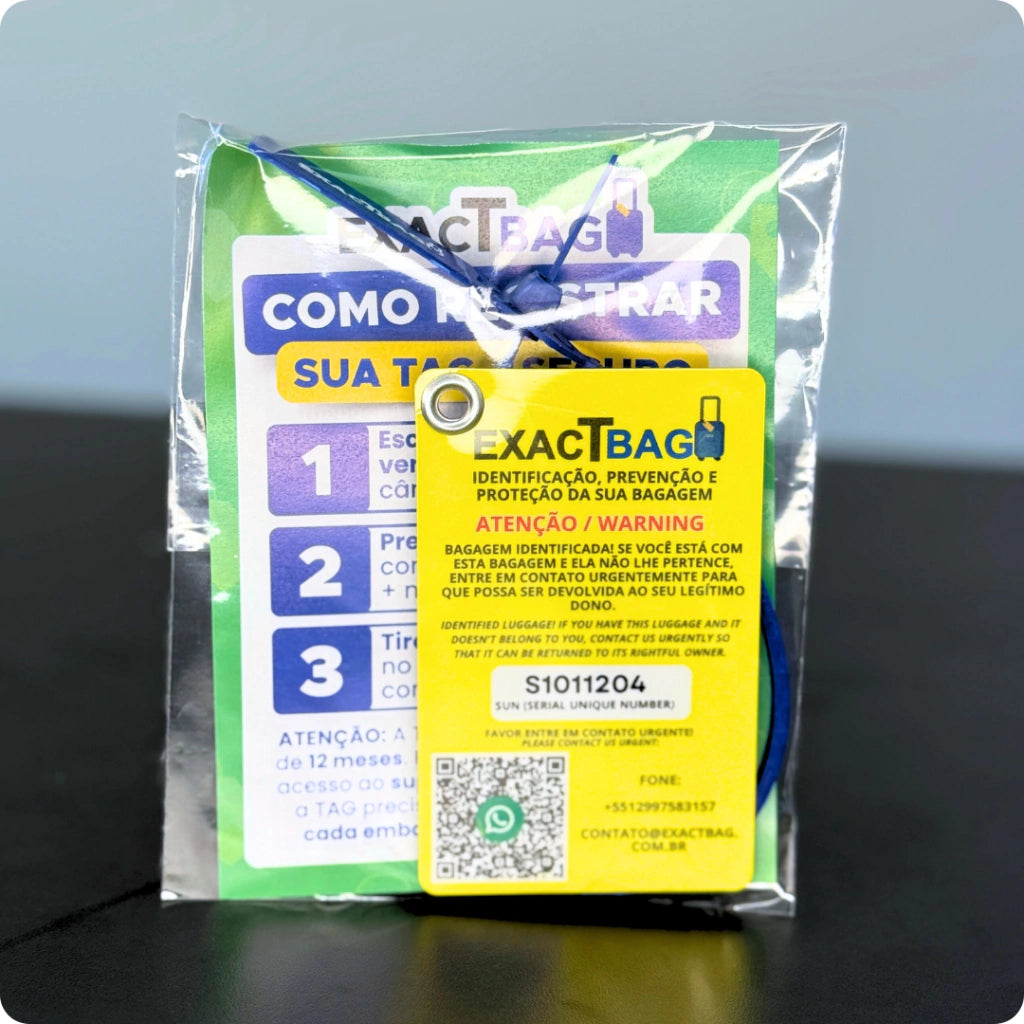 KIT 2 TAGs ExactBag Cover (Inclui Seguro Extravio)